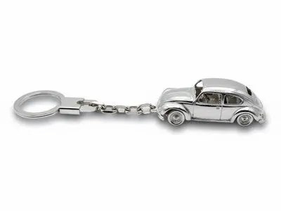 Llavero plata coche escarabajo