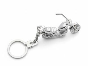 Llavero plata moto chopper