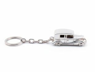 Llavero plata coche clásico