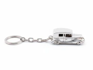 Llavero plata coche clásico