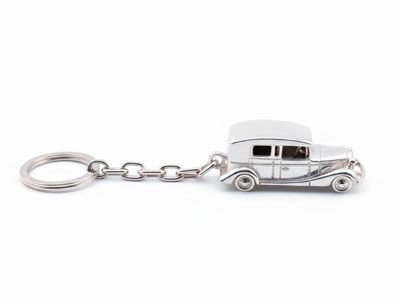 Llavero plata coche clásico