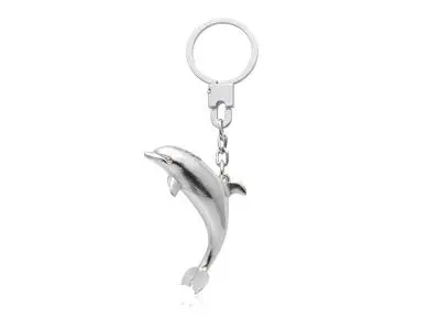 Llavero de plata de primera ley de 925 milesimas motivo delfin