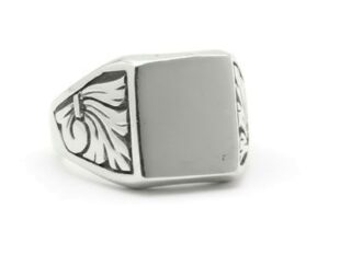 Sello plata cuadrado hombre