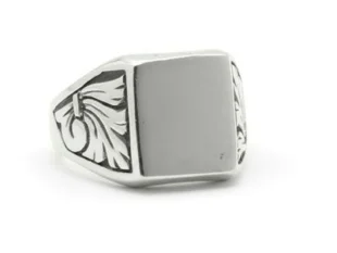 Sello plata cuadrado hombre