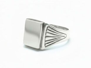 Sello plata rectangular hilos