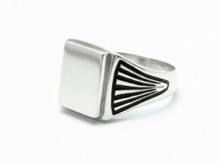 Sello plata hilos negros