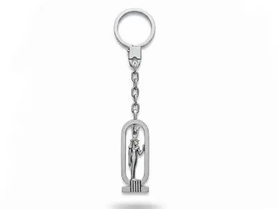 Llavero de plata egipcio