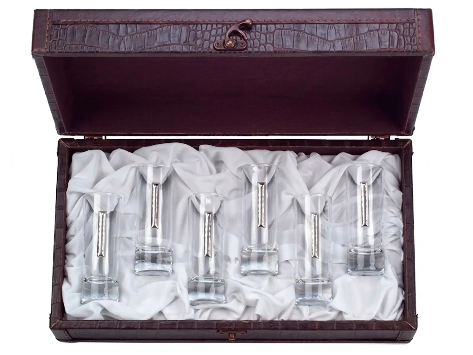 Estuche piel vasos chupito