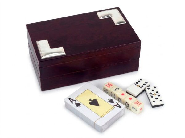 Caja juegos mesa plata