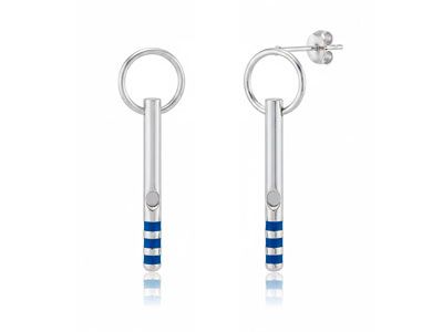 Pendientes plata silbato marinero