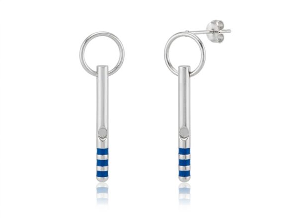 Pendientes plata silbato marinero