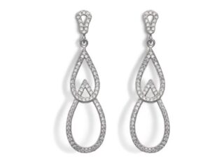 Pendientes largos circonitas novia