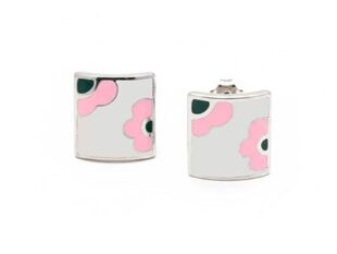 Pendientes plata grandes flores