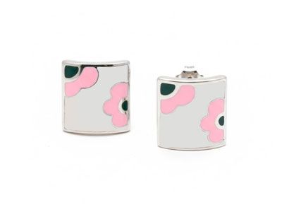 Pendientes plata grandes flores