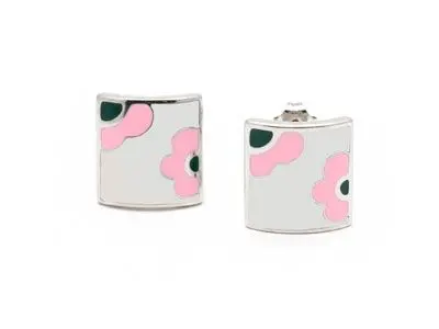 Pendientes plata grandes flores
