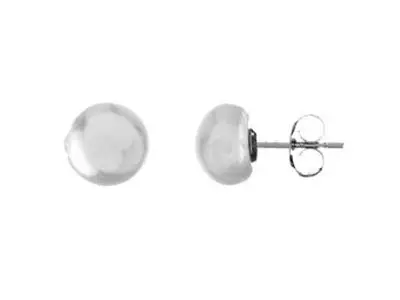 Pendientes plata perla 7mm