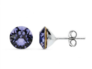 pendientes plata swarovski tanzanita