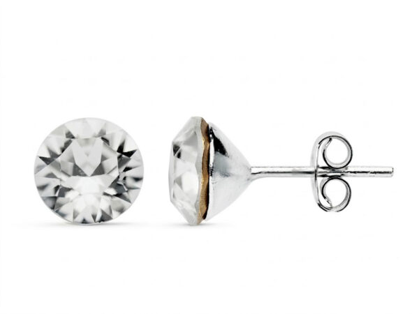 pendientes plata y swarovski