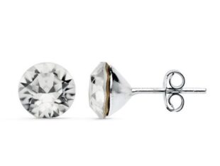 pendientes plata y swarovski