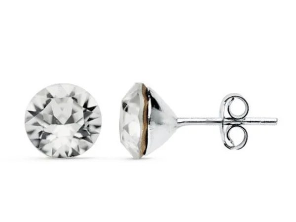 pendientes plata y swarovski