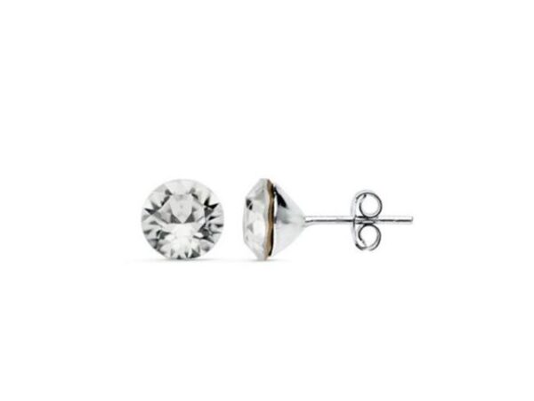 pendientes plata Swarovski 5mm