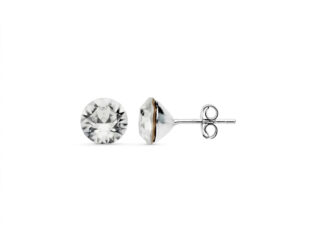 pendientes plata Swarovski 5mm