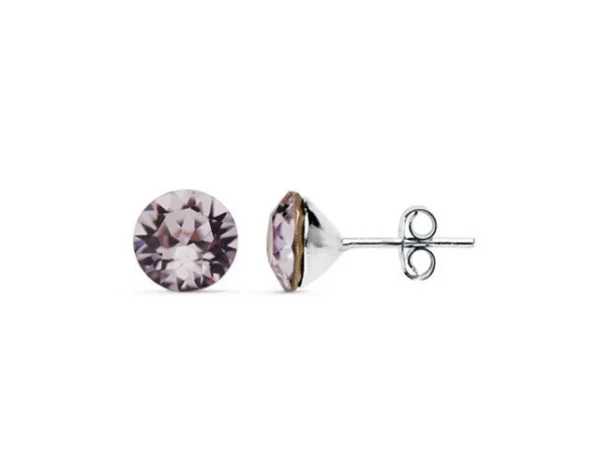 pendientes pequeños plata swarovski