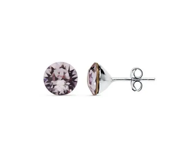 pendientes pequeños plata swarovski