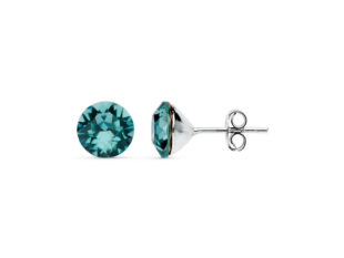 Pendientes plata swarovski azul