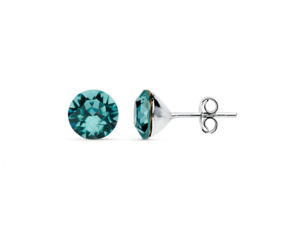 Pendientes plata swarovski azul