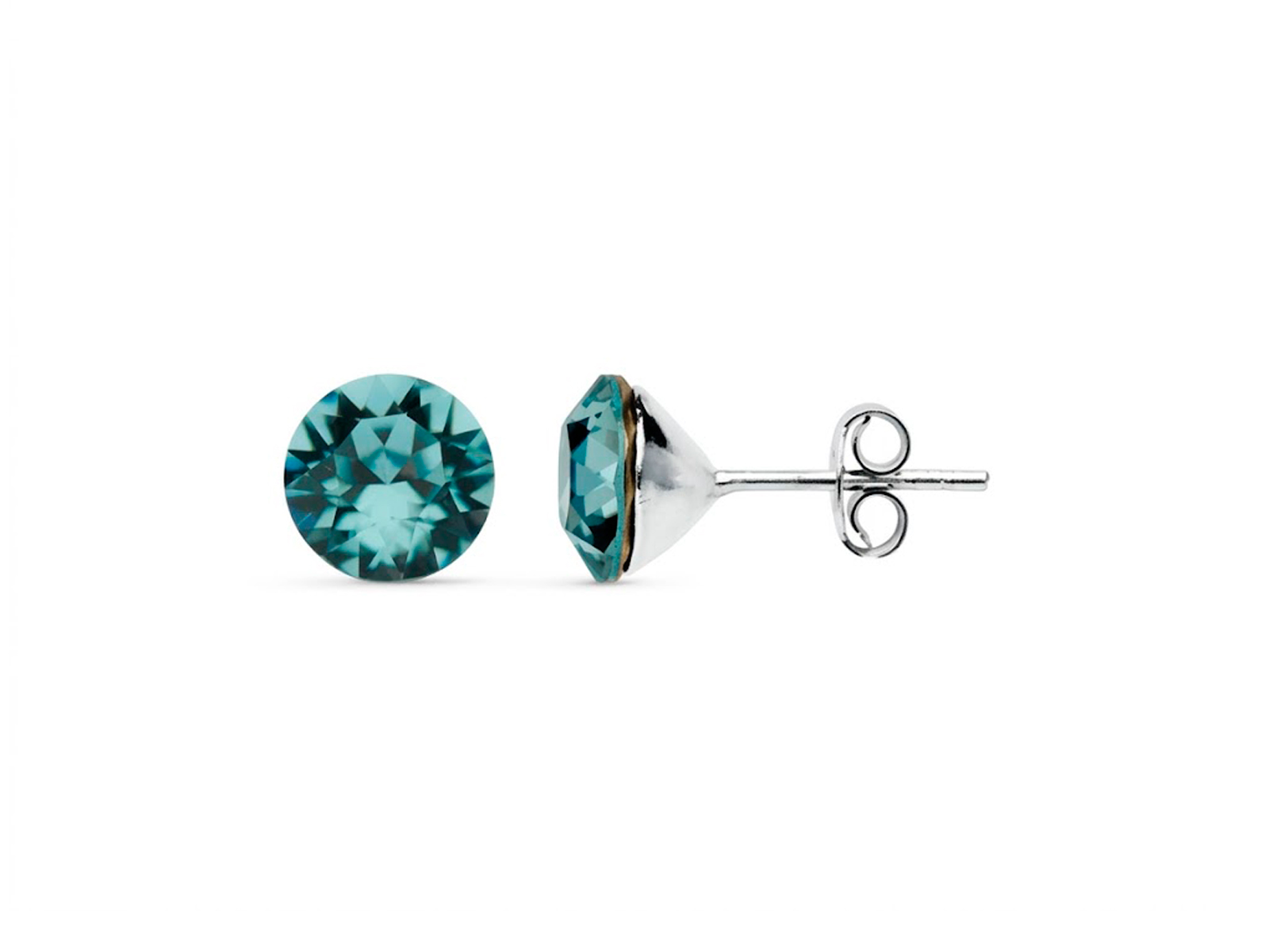 Pendientes plata swarovski azul