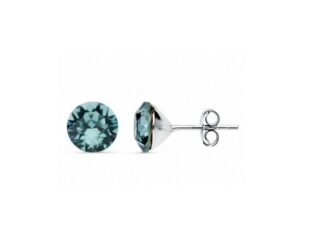 Pendientes plata swarovski azul