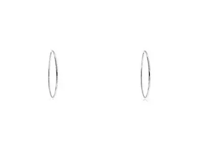 Aros o criollas de plata de 20 mm de diámetro