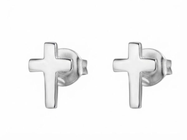 Pendientes de plata cruz