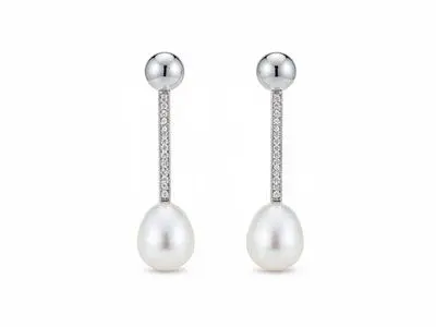 Pendientes plata botón circonitas