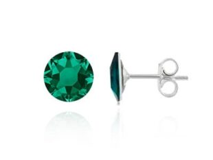 Pendientes Plata Swarovski Esmeralda