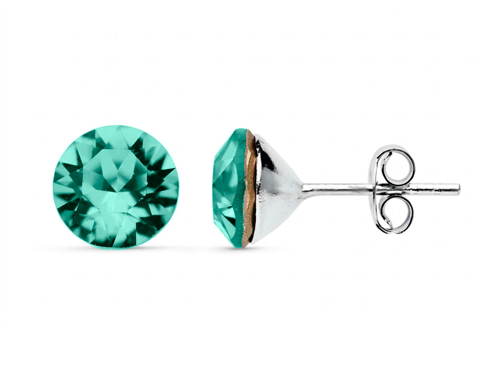 Pendientes Plata Swarovski Esmeralda