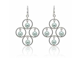 Pendientes plata perlas gancho