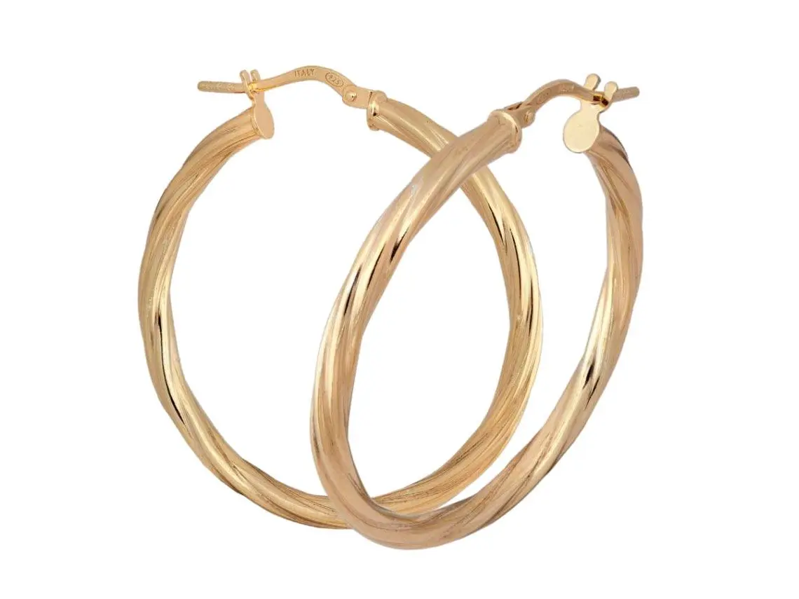 Aros trenzados de chapados 30mm