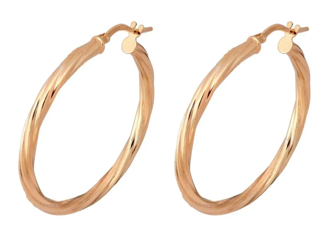 Aros trenzados chapados 30mm
