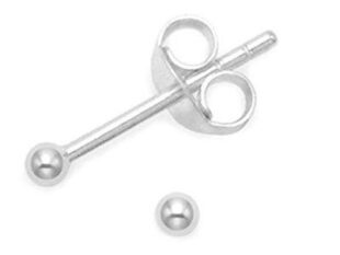 Pendientes mini bola plata