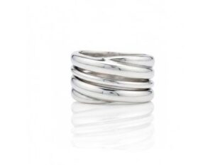 Anillo plata ancho hilos