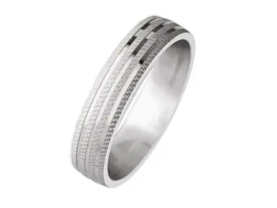 Anillo plata ancho lapidado