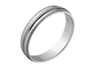 Alianza plata franjas trenzas