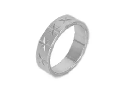 Alianza plata lapidado estrellas