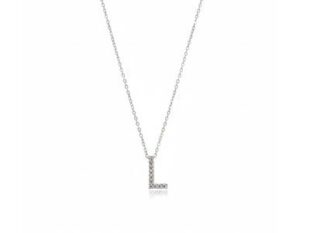 Collar plata letra L