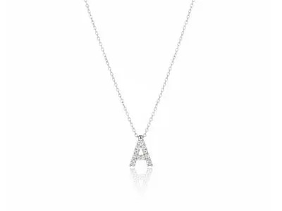 Collar plata letra "A"