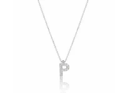 Colgante letra P plata