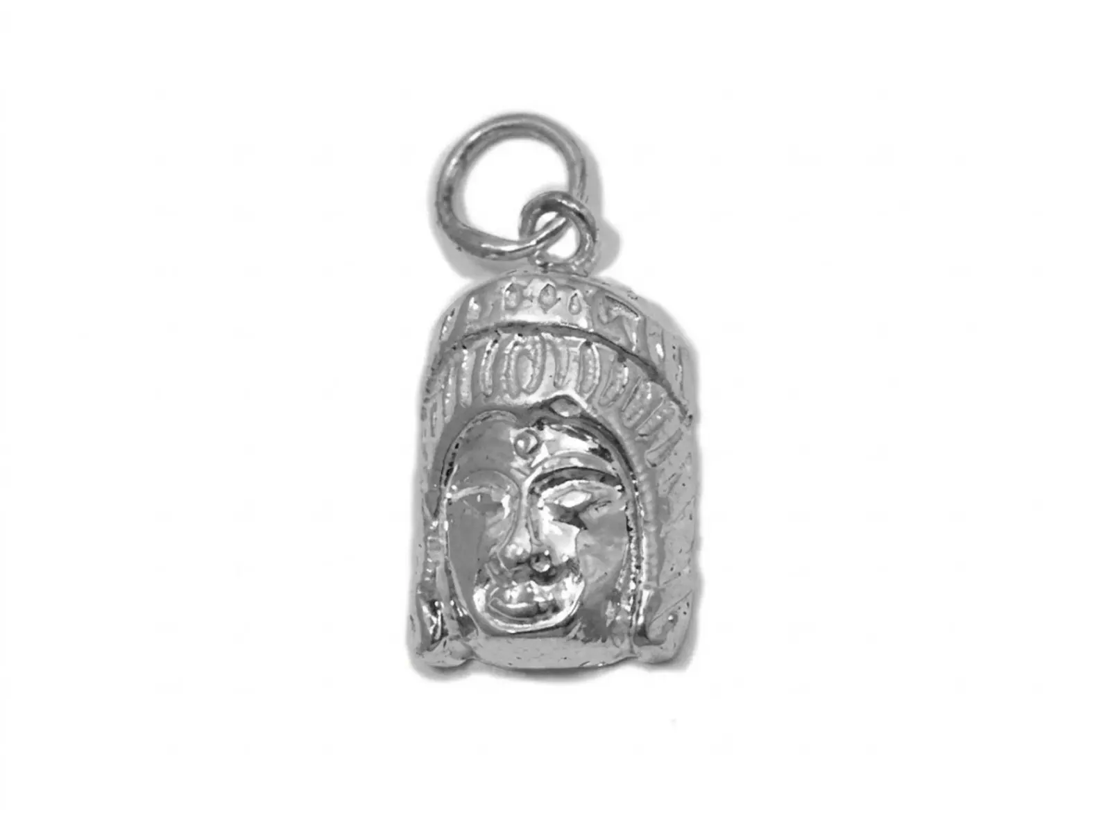 Colgante cabeza indio plata