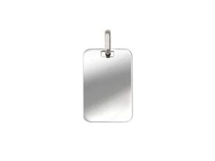 placa rectangular de plata